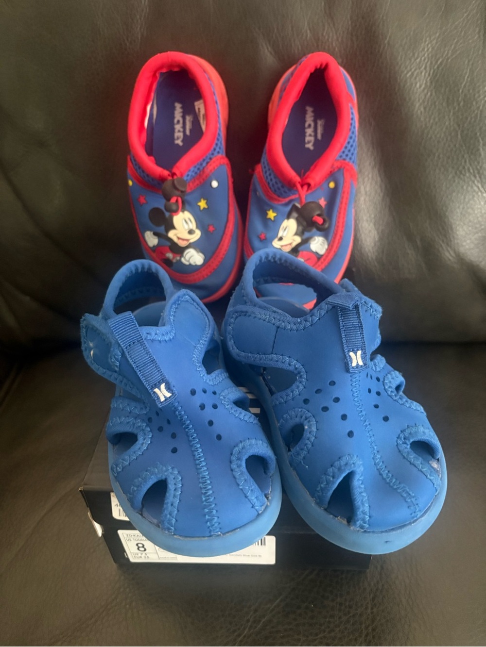 Hurley and Mickey Mouse shoes . Used size 8